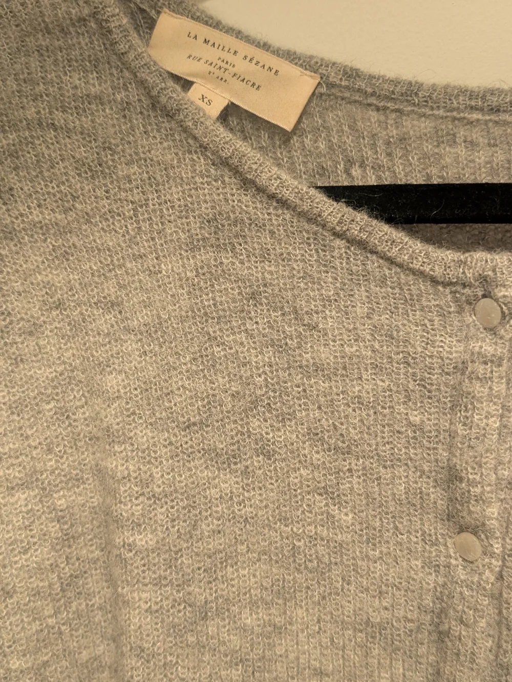 Sezane Gaspard Cardigan - Mottled Grey - Picture 6 of 8